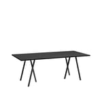 HAY - Loop Stand Table with Support Black 200 x 92,5 cm - Svart - Matbord