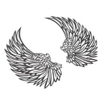(Double Sided Black With Light 45cm/17.71in) Wings Wall Sculpture Art