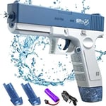 Elektrisk vattenpistol Glock Automatisk vattenblåsare badleksak - blue 2 water tank