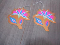 2 x Flower Shape colourful Gift Tag - perfect with christmas valentines present