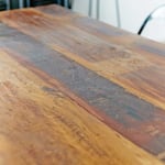 Industriellt matbord i återvunnet trä 160 x 90 cm