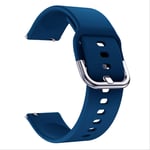 SQWK 20mm Soft Silicone Watch Strap Band For Samsung Galaxy Watch 42mm Active2 40mm Sport Huami Amazfit Huami-Youth 20mm Dark Blue