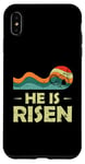 Coque pour iPhone XS Max T-shirt chrétien « He Is Risen Sun Resurrection Easter »