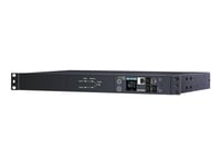 Cyberpower Switched Ats Pdu44005 - Kraftdistributionsenhet (Kan Monteras I Rack) - Ac 200-240 V - 1-Fas - Serial, Ethernet - Ingång: 2 X Iec 60320 C20 - Utgångskontakter: 10 (8 X Iec 60320 C13, 2 X Iec 60320 C19) - 1U - 3.05 M Sladd - Svart