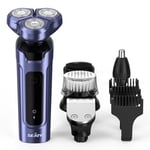 SEJOY 5 in 1 Electric Razor Mens Cordless Waterproof Wet/Dry Shaver Grooming Kit
