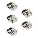 5pk Microphone Charging Port Mini USB 5 Pin Connector Compatible with Blue Yeti