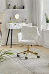 Velvet Upholstered Home Office Swivel Chair