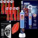 Elektrisk tandborste - Oral-B - Vitality Pro 103 - Spiderman - 2 borstlägen - Tillbehör ingår Spindelmannen