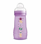 MAM Biberon Easy Active Baby Bottle A132 avec tétine en silicone Skinsoftm Ultra doux, pour bébé à partir de 2 mois, rose, stérilisable, 270 ml