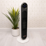 StayWarm 2000w Oscillating PTC Ceramic Tower Fan Heater Remote Control & Timer