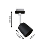 Paulmann Urail System Spot Cover Max. 1X10w Gu10 Black Mat/Chrome 230V Metal/Plastic