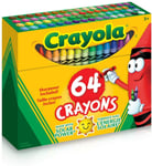 Crayola Crayons 52-0064 Crayons Assorted Colors 64 Count Built-In Sharpener NEW