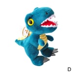 Cute Dinosaur Keychain Doll Tyrannosaurus Rex Plush Toy Pendant D Blue