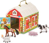 Melissa and Doug 12564 Wooden Latches Barn toy Horse barn set farm toy play set