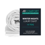 AirComfort Winter Warm Anti Allergy 15 Tog Duvet, 220x260cm - Ultra Soft Microfibre Filled with Thick Fluffy Goose Down Alternative Hotel Quality Quilted Insert