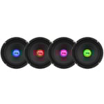 4-pack DS18 PRO-X8.4RGBCAP, 8 tums midbas med RGB LED-belysning