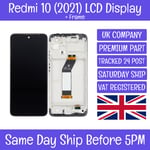 Xiaomi Redmi 10 21061119AG 21061119DG LCD Screen Display Digitizer +Frame
