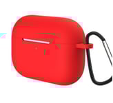 Airpods PRO Skal/Fodral Röd med Karbinhake