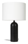 Gravity Table Lamp Large - Black Marble/White Shade