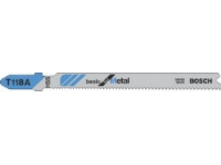Bosch basic for Metal T 118 A - Sticksågblad - för tunn metallplåt - 3 delar - längd: 92 mm