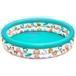 Bestway Piscine Gonflable pataugeoire Trois Anneaux pour Enfants Safari Pals - 122 cm x 122 cm x 25 cm - Multicolore