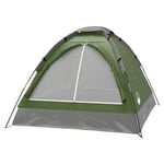 Wakeman Tente de Camping pour 2 Personnes – Abri avec Protection Contre la Pluie et Sac de Transport – Tente d'extérieur légère pour randonnée, randonnée et Plage (Vert)
