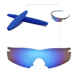 Walleva Polarized Ice Blue Replacement Lenses+Earsocks For Oakley M Frame Strike