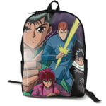 Kimi-Shop Yu Yu Hakusho Anime Cartoon Cosplay Canvas Shoulder Bag Backpack Unique Lightweight Travel Daypacks School Backpack Laptop Backpack
