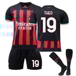 Ac Milan hemmafotbollströja träningsdräkt 22/23 Ibrahimovic - 19 - THEO Kids 18(100-110CM)