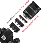 Metal TTL Auto Focus Macro Extension Tube Ring til Canon 600d 500d 80d EOS EF EF-S 60D Kamerakamera Tilbehør sort