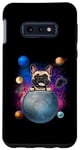 Coque pour Galaxy S10e Bouledogue Français Sur La Lune Galaxy Funny Dog In Space