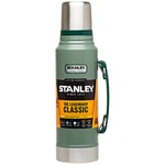 Stanley Classic Legendary Thermos 1L - Maintient la Température 24h (Chaud/Froid) - Bouteille Isotherme - Sans BPA - Gourde Isotherme 1L en Acier Inoxydable - Gourde Inox - Hammertone Green