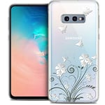 Caseink Coque pour Samsung Galaxy S10e (5.8) Housse Etui [Crystal Gel HD Collection Summer Design Papillons - Souple - Ultra Fin - Imprimé en France]