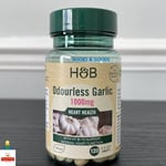 H&B Enteric Coated Odourless Garlic 1000mg 120 Tablet + Vitamin B1 Vegan