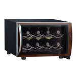 Small Thermoelectric Wine Cooler -8 Bottle Electric Countertop Wine Cooler Refrigerator Beverage Chiller Cellar Fridge Digital Touchscreen Display Panel,Home/Bar