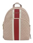 Michael Kors Pink Backpack PVC Logo Pattern Medium Abbey Rucksack Bag