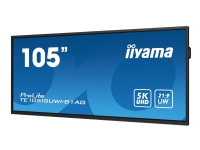 iiyama ProLite TE10518UWI-B1AG - 105 Diagonalklasse (104.6 synlig) LED-bakgrunnsbelyst LCD-skjerm - interaktiv digital skilting - med berøringsskjerm - Android - 5K UHD (2160p) 5120 x 2160 - svart, matt