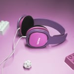Philips SHK2000 On-Ear Barnhörlurar med sladd, rosa/lila