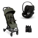 ABC DESIGN Buggy Ping 3 Travel avocado inkl. adapter och Cybex Cloud G bilbarnstol i-Size Magic Black