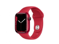 Apple Watch Series 7 (GPS + Cellular) - (PRODUCT) RED - 41 mm - röd aluminium - smart klocka med sportband - fluoroelastomer - röd - bandstorlek: standard - 32 GB - Wi-Fi, Bluetooth - 4G - 32 g