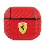 Ferrari FESA3CARE AirPods 3 couverture czerwony/red On Track PU Carbon, ?tui pour ?couteurs + casque, Rouge
