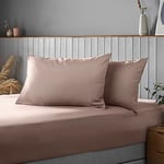 Silentnight Supersoft Pink Blush Pillowcase Pair Easy Care Soft Snuggly Plain Pillow Cases Ideal with Duvet Cover Quilt Bedding Set Machine Washable Pillows Covers - Standard Size (74cm x 48cm)