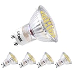 GVOREE GU10 LED Bulbs Dimmable, 5W, 450lm, Cool White 6000K, 50W Halogen Light Bulbs Equivalent,120° Beam Angle, CRI>80, 240V, Controlled by LED Dimmer Switch, 4 Pack