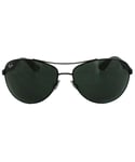 Ray-Ban Mens Sunglasses 3526 006/71 Matt Black Grey Green Metal - One Size