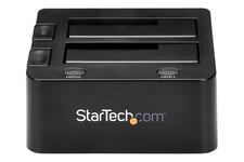 StarTech.com Dual-Bay USB 3.0 to SATA Hard Drive Docking Station, USB Hard Drive Dock, External 2.53.5 SATA IIIIII, SSDHDD Docking Station, Hot-Swap Hard Drive Bay - Top-Loading - kontrollerkort - SATA 6Gb/s - USB 3.0