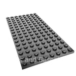 LEGO 8x16 BLACK Base Plate Baseplate - 8x16 STUDS (PINS)  - Brand New