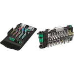 Wera Kraftform Kompakt 100 Screwdriving Service Kit, 52pc 05057460001 & Tool-Check Plus Mini Bit Ratchet, Socket, Screwdriver & Bit Set, 39pc, 05056490001