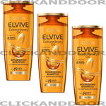 3 X Elvive Haircare L'Oreal Paris Extraordinary Oil Nourishing Shampoo 250ml