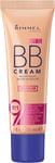 Rimmel London BB Cream, 9-In-1 Lightweight Formula with Brightening Effect and S