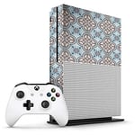 Xbox One S Blue Patterned Tiles Console Skin/Cover/Wrap for Microsoft Xbox One S